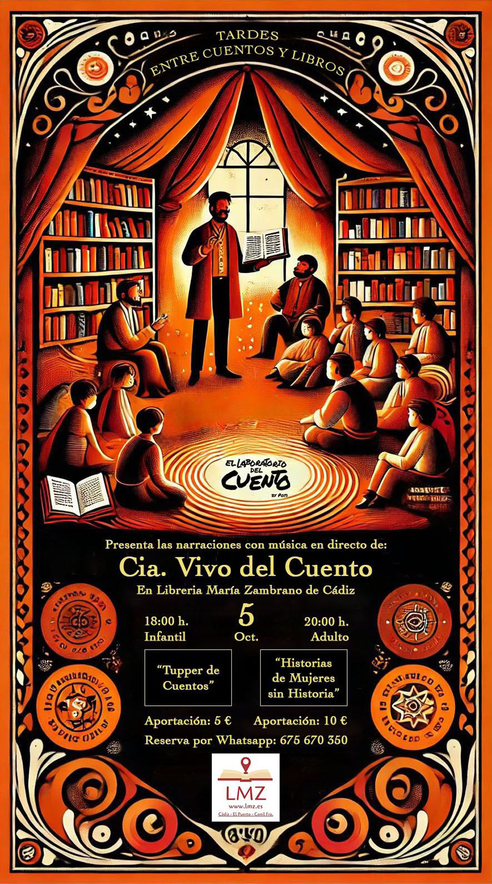 Cartel de «Historias de mujeres sin historia», con la Cía. Vivo del Cuento.