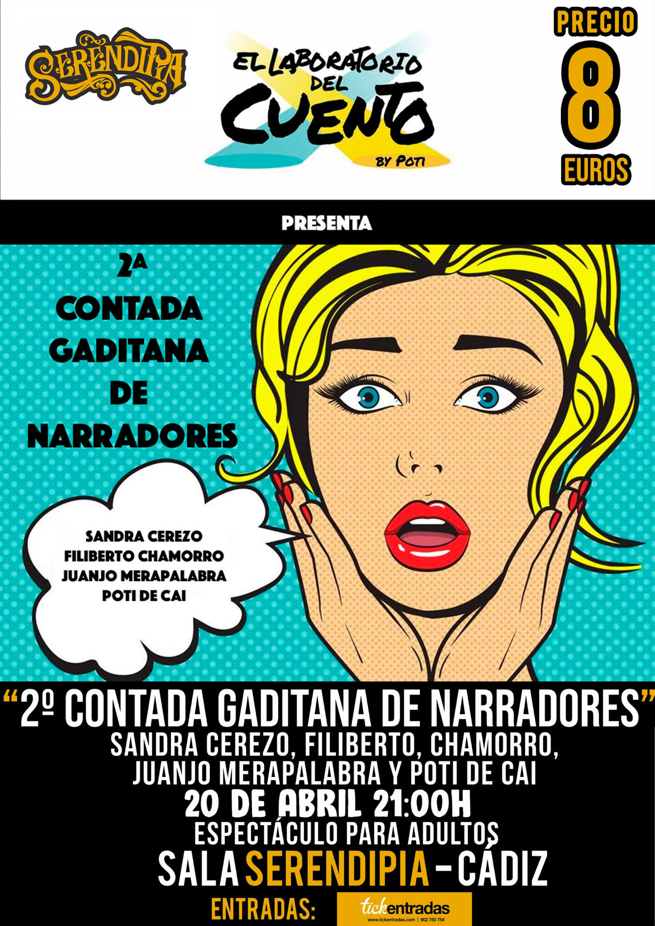 Cartel de «2ª CONTADA GADITANA DE NARRADORES».