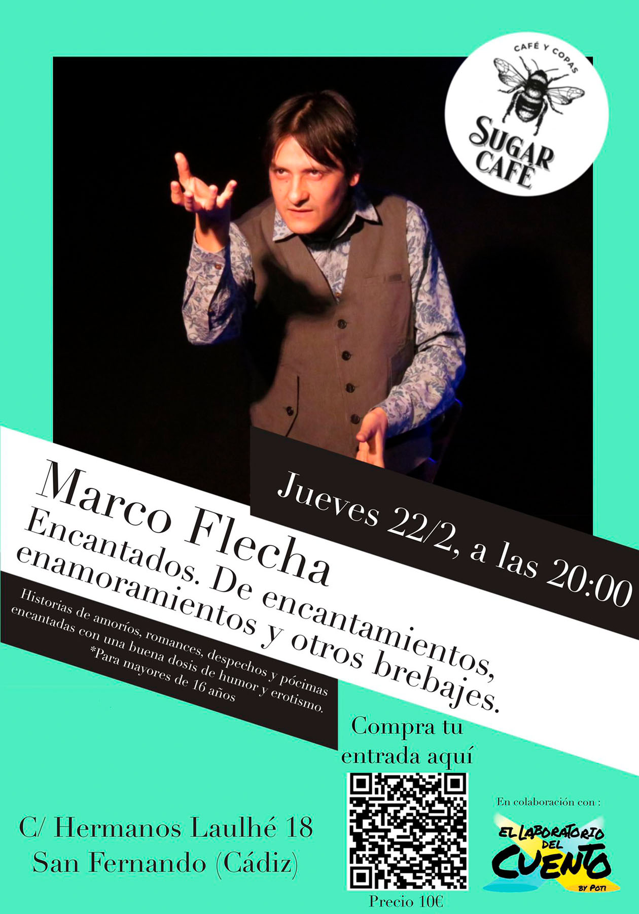 Cartel de «Encantados», con Marco Flecha.