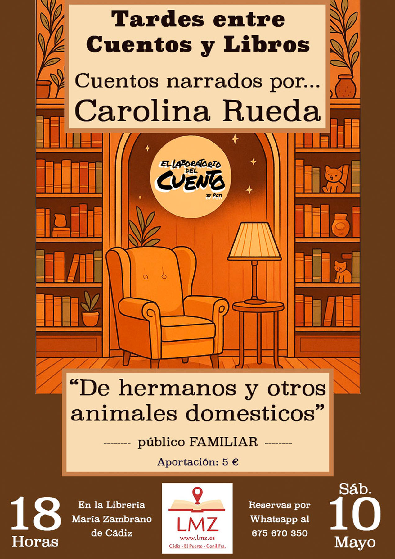 Cartel de «De hermanos y otros animales domésticos», con Carolina Rueda.
