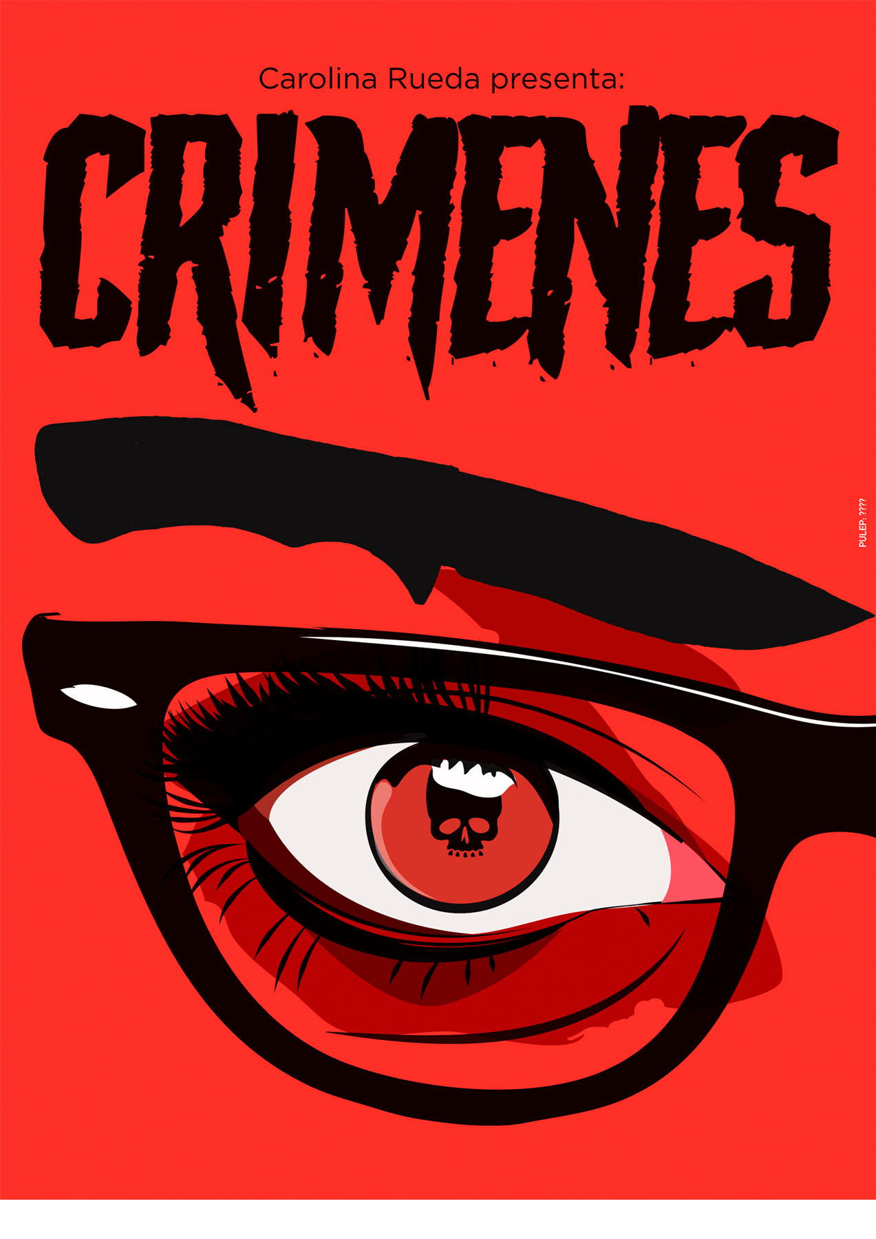 Cartel de «Crimenes», con Carolina Rueda.